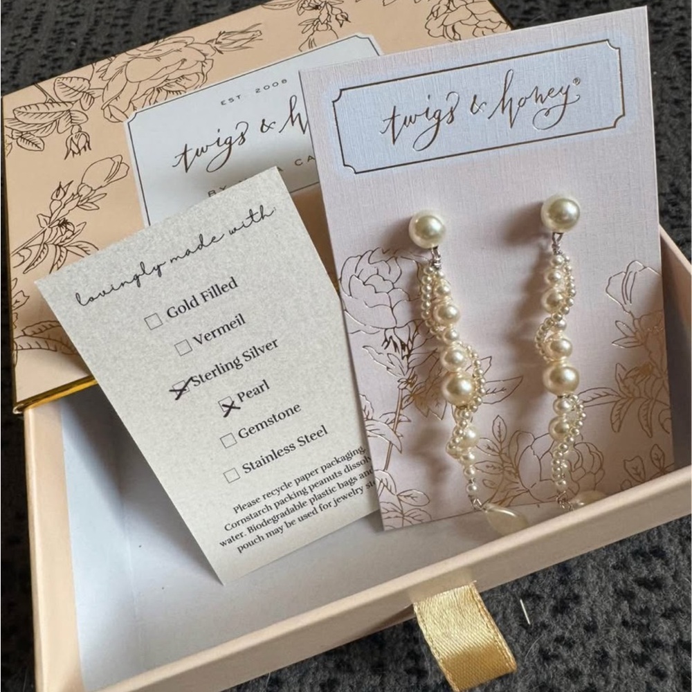 Pearl and Silver Earrings